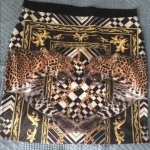 Leopard Designs Pencil Skirt